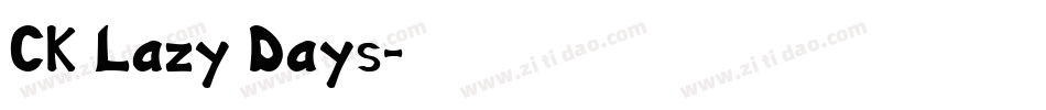 CK Lazy Days字体转换